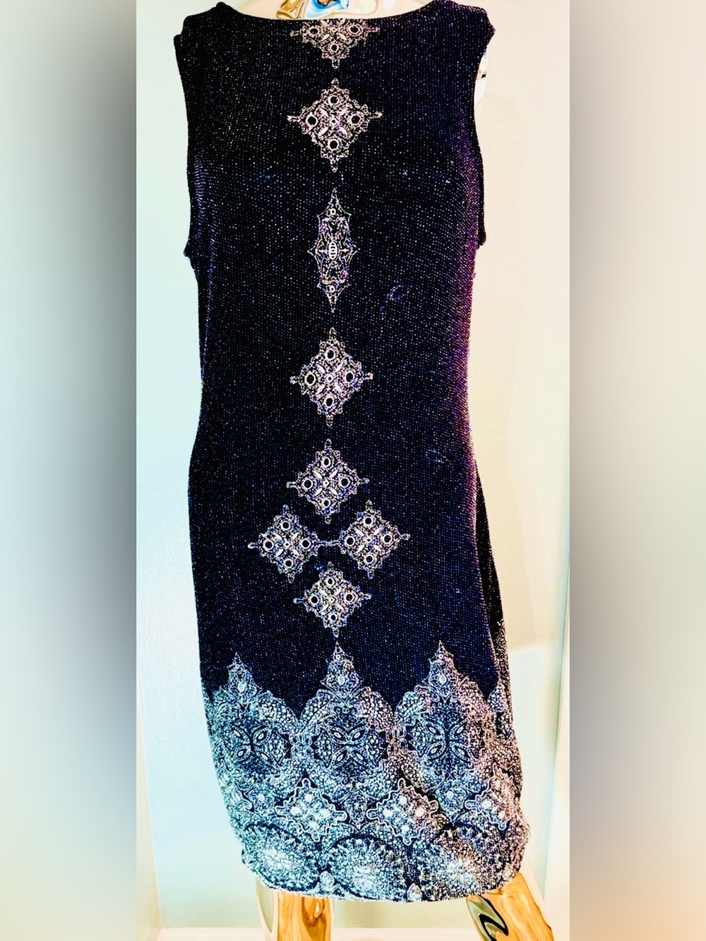 Olivia Matthew’s Vintage Inspired Art Deco Design lightweight cocktail dress L
